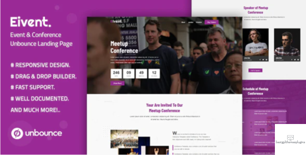 Eivent %E2%80%94 Conference Event Unbounce Landing Page Template 1