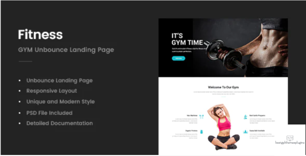 Fitness GYM Unbounce Template