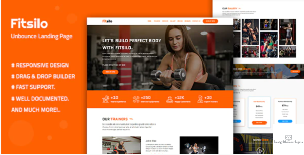 Fitsilo %E2%80%94 Health Fitness Unbounce Landing Page Template