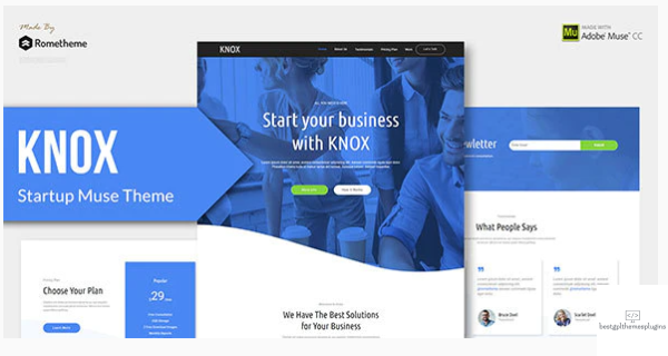 KNOX Startup Agency Apps Muse Theme 1