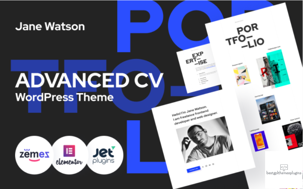Jane Watson Advanced And Reliable CV WordPress Theme