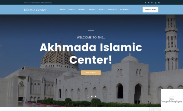 Akhmada Islamic Center WordPress Theme