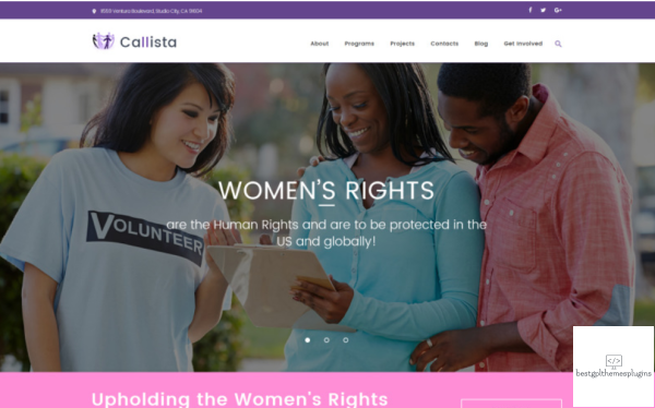 Callista Charity Fundraising WordPress Theme