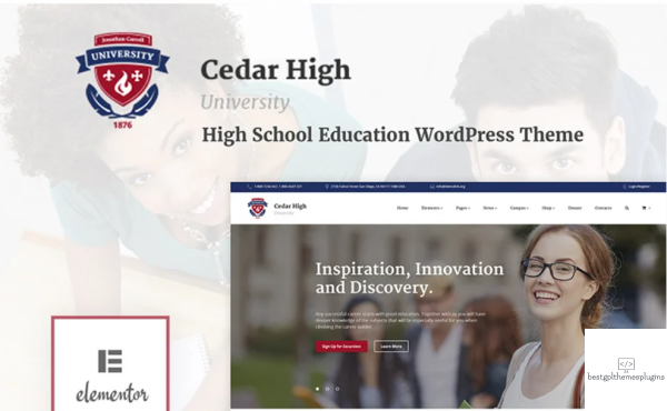 Cedar High University WordPress Theme