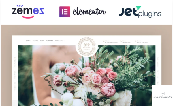 Belle Fleur Wedding Landing Elementor WordPress Theme