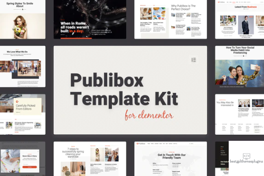 Publibox Blog News Magazine Elementor Template Kit