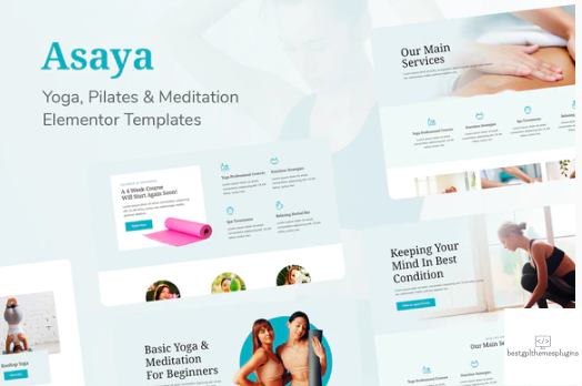 Asaya Yoga Meditation Elementor Kit