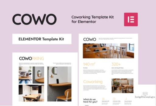 COWO Coworking Elementor Template Kit