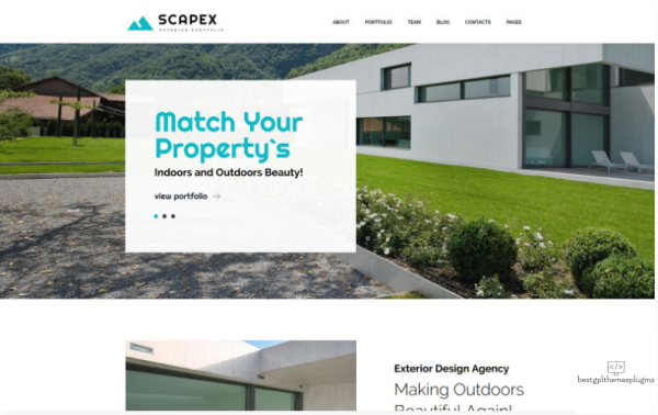 Scapex Exterior Designer Portfolio WordPress Theme