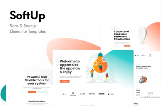 SoftUp Saas Startup Elementor Templates