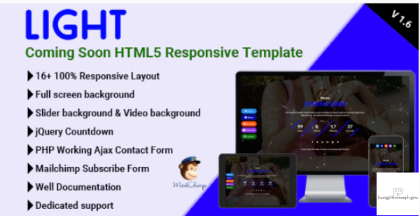 Light Coming Soon HTML5 Responsive Template