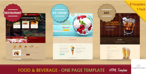 Food Beverage Company One Page HTML
