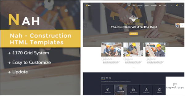 Nah Multipurpose Construction responsive HTML5 Template
