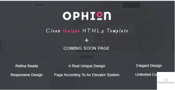 Ophion Clean Unique HTML5 Template
