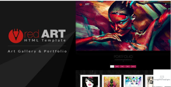 Red Art Gallery and Photography HTML Template