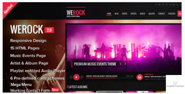 WeRock Ajax Music Radio Streaming Event HTML Template
