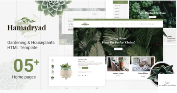 Hamadryad Gardening Houseplants HTML Template