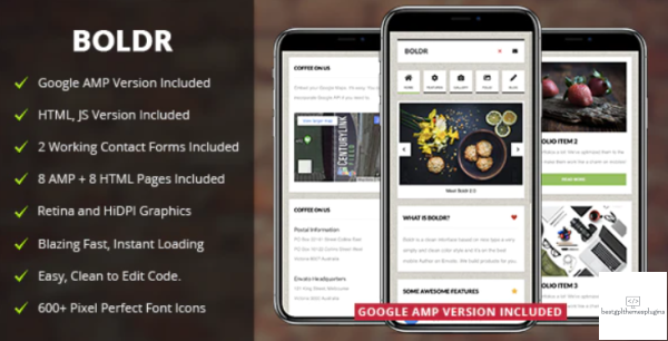 Boldr Mobile Template and Google AMP