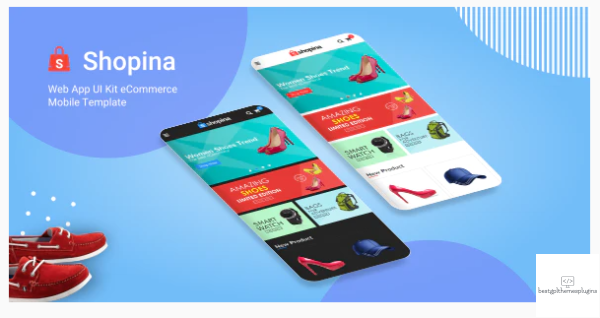 Shopina Web App UI Kit eCommerce Mobile Template