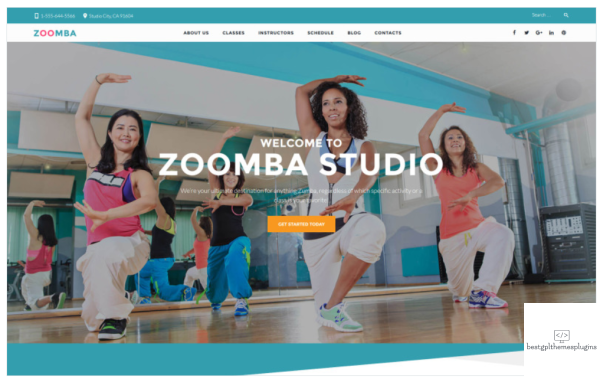 Zoomba Zoomba Dance Studio WordPress Theme