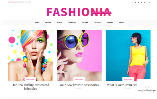 Fashionia Online Fashion Magazine Responsive WordPress Theme