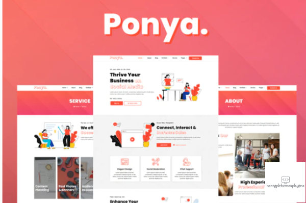 Ponya Social Media Agency Template Kit