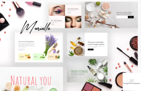 Marielle Cosmetics and Beauty Shop Template Kits