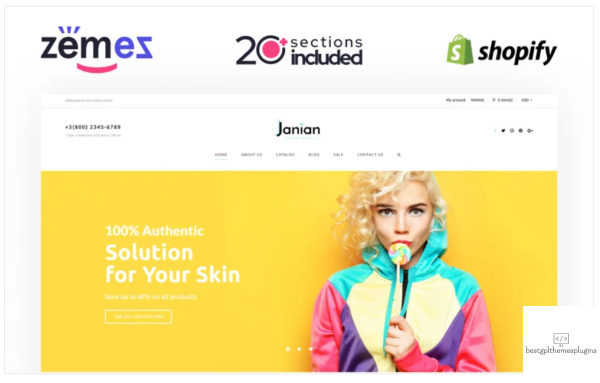 Janian Korean Cosmetics Online Store Shopify Theme