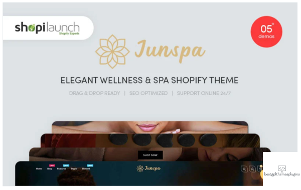 Junspa Elegant Wellness Spa Shopify Theme