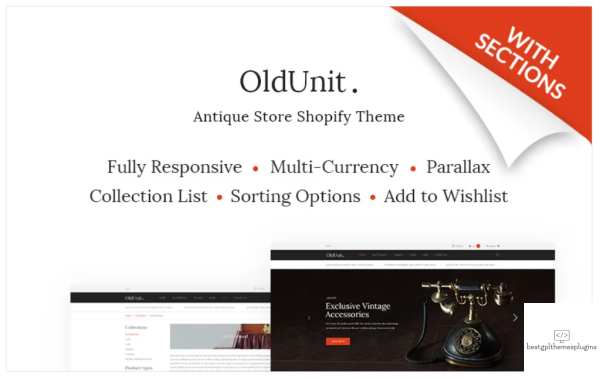 OldUnit. Antique Store Shopify Theme