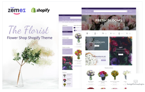 The Florist Flower Shop Shopify Theme