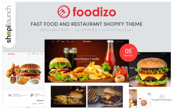 Foodizo Fast Food Restaurant Responsive Shopify Theme