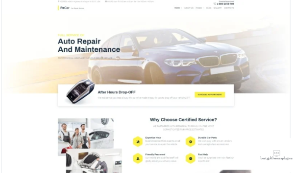 ReCar Auto Repair Multipage Clean Joomla Template