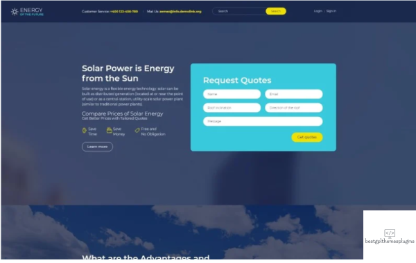 Energy Of The Future Solar Energy Joomla Template