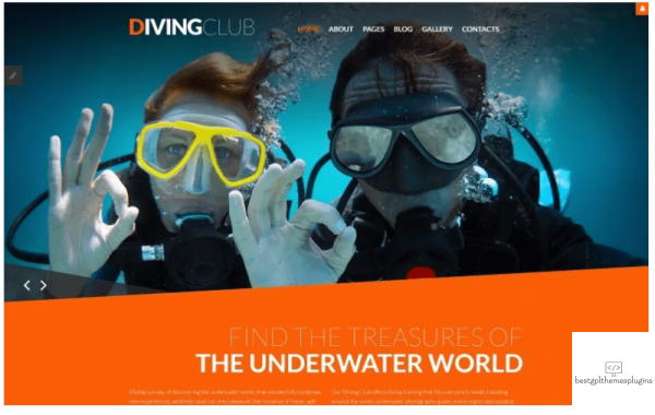Diving Club Sports Outdoors Diving Responsive Joomla Template