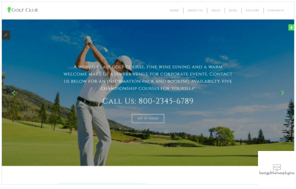 Golf Club Golf Sport Joomla Template