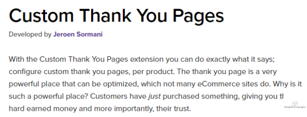 WooCommerce Custom Thank You Pages