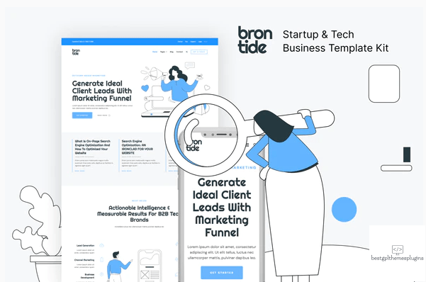 Brontide %E2%80%93 IT Solutions Technology Startup Elementor Template Kit
