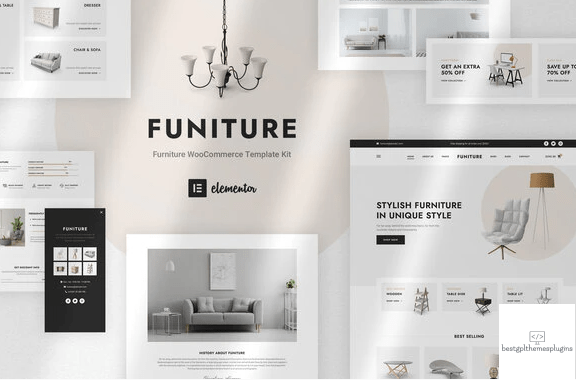Funiture Furniture Shop WooCommerce Elementor Template Kit