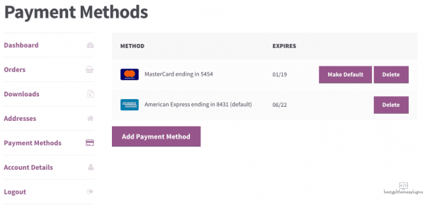 woocommerce chase paymentech saved payment methods 1