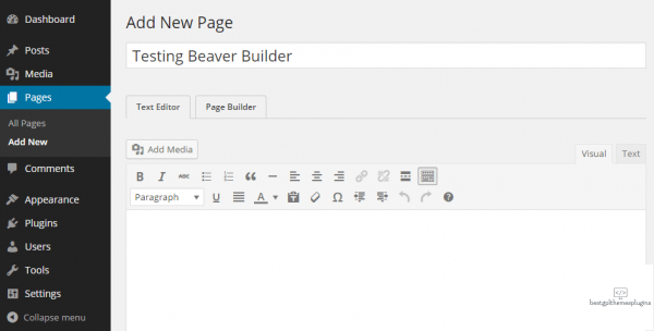 Beaver Builder Page Builder Tab