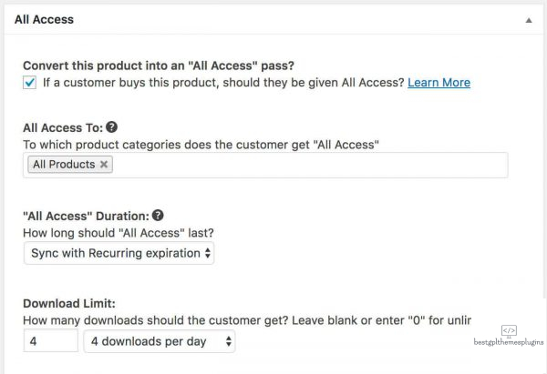 all access recurring payments integration