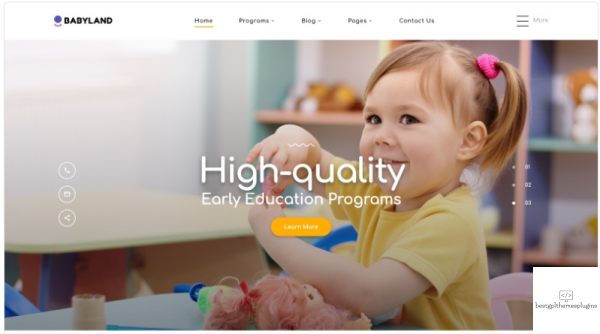 Babyland Kids Center Multipage Clean HTML Website Template