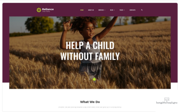 Reliance Kids Charity Multipage Modern HTML Website Template