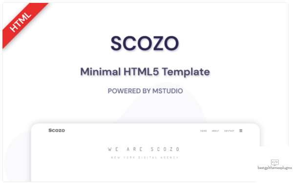 Scozo Minimal HTML5 Website Template
