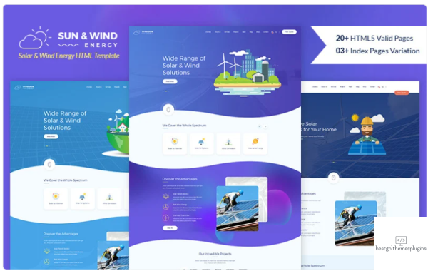Sun and Wind Energy HTML Template Website Template 1