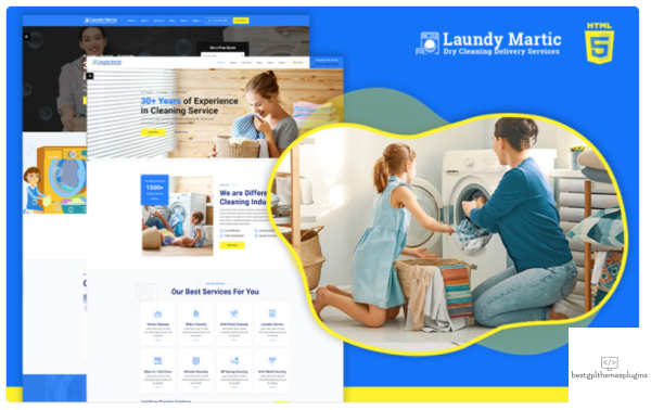 Laundrymatic Laundry and Dry clean HTML5 Website Template