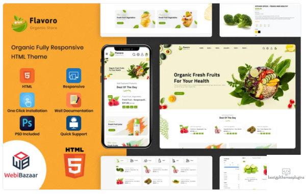 Flavoro HTML5 Multipurpose eCommerce Website Template