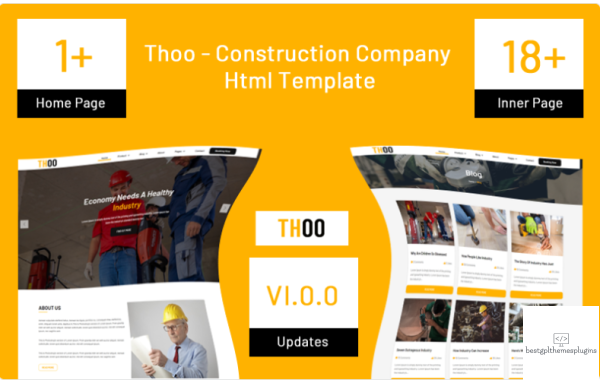Thoo Construction Company Website Template