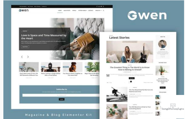Gwen Blog Magazine Elementor Template Kit